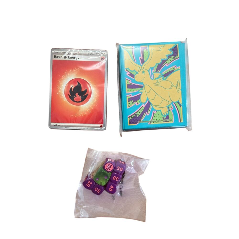 Pokemon TCG Ascended Heroes Energy Card Pack Card Sleeves & Dice Coin Set